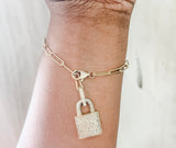Lock PaperClip Chain Bracelet
