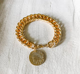 Gold Chunky Coin Bracelet