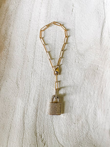 Lock PaperClip Chain Bracelet